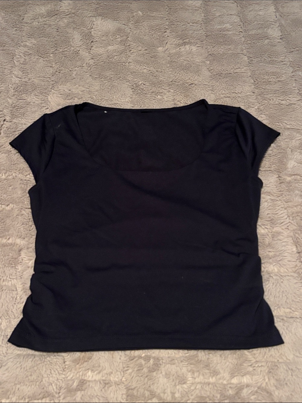 Classic Black Scoop Neck Short Sleeve Tee